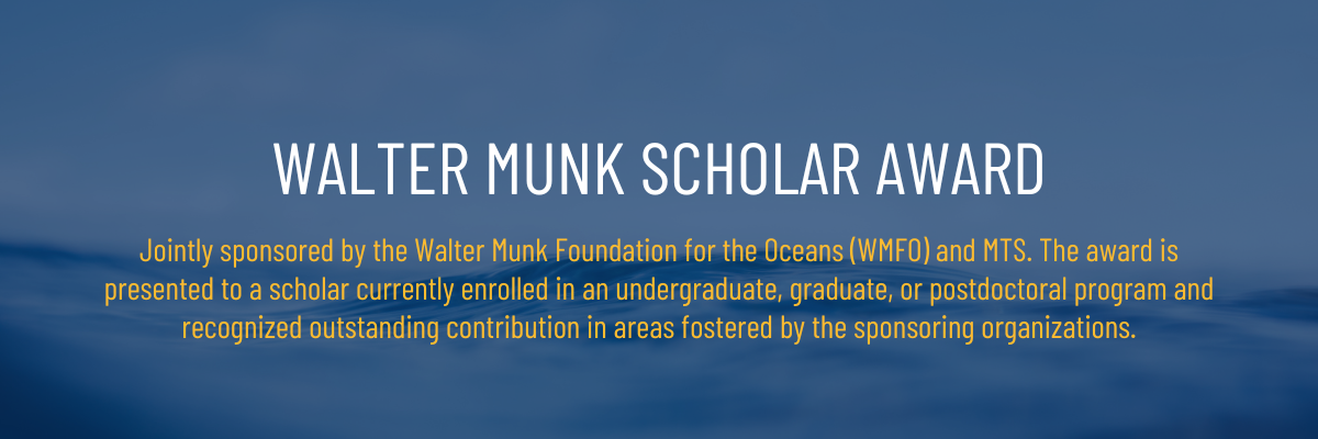 Walter Munk Scholar Award